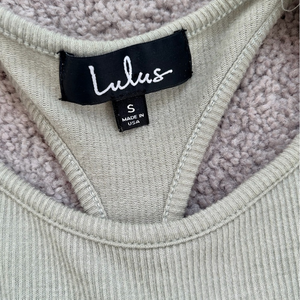 Lulu's Light Sage Ribbed Racerback Tank - Picture 2 of 3